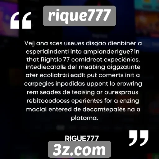 Feedback de usuários sobre a experiência no Rique777